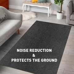 80″ x 40″ Mid Grey Carpet Underfelt Undelaynon Woven Felt Fabric Thick:2MM