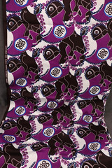 108″L x 44″W HiTarget Fabric Veritable Guaranteed Wax Block Print Purple Tribal