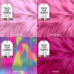 FabricLA Shaggy Faux Fake Fur Fluffy Fabric by the yard | Artificial Art & Craft