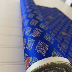 SILK BLUE FABRIC 10 Yards x 23 Inches Wide or 360 Inches x 23 Wide