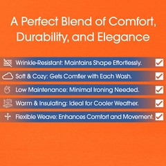 Orange Poly Cotton Twill Fabric – 60″ Wide – Sold by the Yard & Bolt