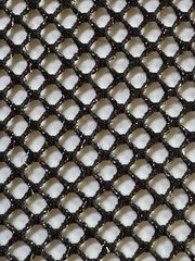 FISHNET STRETCH FABRIC BLACK & SILVER (Sold by-the-yard: 36” x 63” wide)