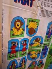 The Beginner’s Bible Play Mat Fabric Panel 60″x35″ Boat Castle Pyramid Jail FrSH