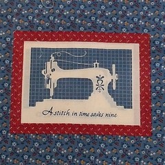 VINTAGE “COUNTRY SUNSHINE FOLK SAYINGS” BLUE & RED CALICO 16 Quilt Squares NOS