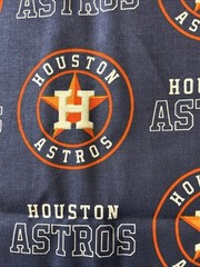 MLB Houston Astros Baseball 1/2 yard (18 by 58”) Cotton Fabric