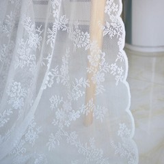 1M Embroidery Lace Mesh Fabric Tulle for Bridal Wedding Dress Curtain Tablecloth