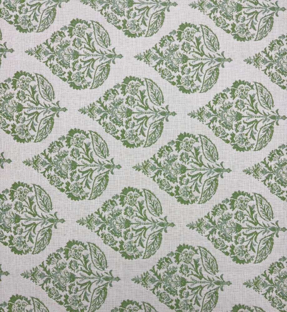 BALLARD DESIGNS SUNBRELLA RAMARA GREEN LEAF PERFORMANCE FABRIC BY YARD 54″W