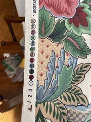 STANLEY KING STUDIO screen print chintz Floral Fabric 53.5″w- 6.66 yards (20 ft)