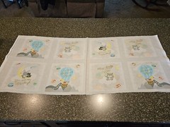 Star Bright Panel 23×42 P&B Textiles Animals Hot Air Balloon Blocks