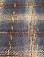 Vintage Pendleton Blue/Gray Plaid Wool Light Fabric 71″×59″
