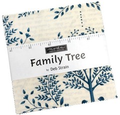 Family Tree Moda Charm Pack 42 100% Cotton 5-inch Precut Cotton Fabric Squares