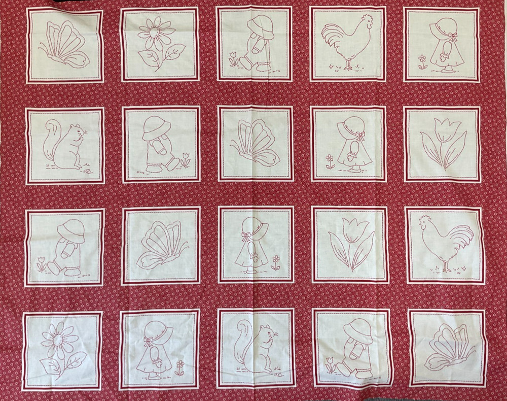 REDWORK PANEL BY FAYE BURGOS FOR MARCUS BROS. TEXTILES, 35″ L x 44″ W