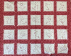 REDWORK PANEL BY FAYE BURGOS FOR MARCUS BROS. TEXTILES, 35″ L x 44″ W