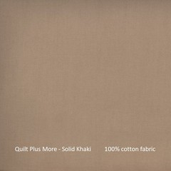 Solid Khaki Brown 100% cotton fabric PICK SIZE