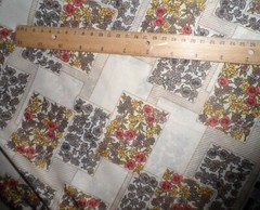 Beige Brown Printed Silky Polyester Stretchy Apparel Fabric 3Yds x62″ Dress