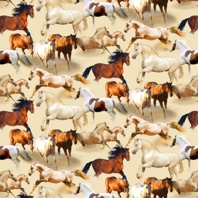 Running Free Horse – Free Rein Cotton Fabric