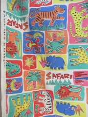 Princess Fabrics, Inc. SAFARI Animal Print Cotton FABRICS 1 1/2 YX4 4″ VTG