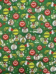 FERN’s XL SCRAP 10X22 “How The Grinch Stole Christmas” Ornaments Fabric