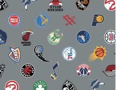 NBA Basketball Teams Cotton Fabric 1/2 Yard 18”x43”New Bucks Golden State Bulls
