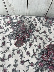 Fabric Polyester Knit Floral Vine 2 Yard 58″ Wide Silky Unbranded Stretch Washed