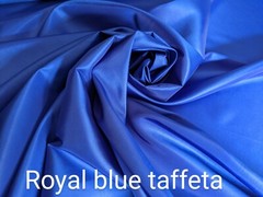 Royal Blue Taffeta 100% Polyester 59/60″ wide by the yard or roll. Free swatch.
