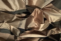 Beige/Black/Gray 4″ Dupioni Shantung Checks 100% Silk 54″ W, By Yard (SD-62845)