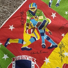 Vintage 1970s NFL Football Players Fabric 36” Wide 4.25 Yards