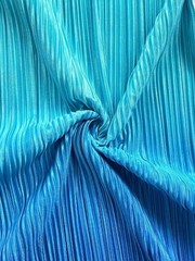 Crinkly Fabric Blue Teal Ombre Pleated 40″ x 60″ Scarf Clothing Table Topper