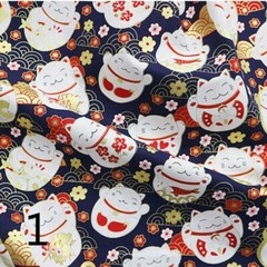 100*150cm DIY Japanese Kimono Cotton Fabric Retro Cloth Fortune Cat Dog Material