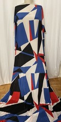100% Silk Crepe De Chine Avant Garde Geometric Multi-color 2.5 Yds Long 46″ Wide