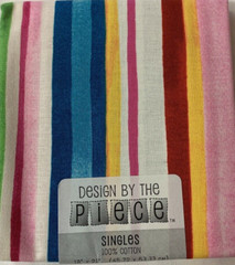 Design By The Piece Fat Quarter Lot Of 3 Pink White Red Blue Yellow Stripes