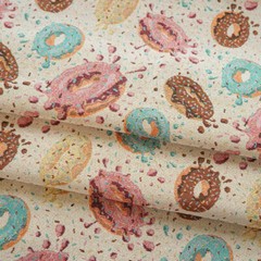 Vintage Donut Jacquard Tapestry Upholstery Decorative Art Fabric by the Yard DIY