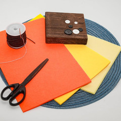 12PCS Felt Sheets for Crafts, Assorted Yellow Craft Felt Pack, Soft Fabric Skin