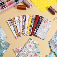 Pre-Cut 5″x5″ Multi-Color Floral Fabric Squares for Creative Quilting Projects