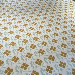 Westminster Fibers Joel Dewberry Floral Cotton Fabric Gold Blue White 5 yards