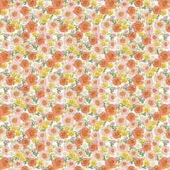 Michael Miller Sunshine and Sandcastles Cotton Fabric Floral By the Yard
