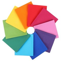 10 PCS 18×21 Fat Quarters Cotton Quilting Fabric Bundles Rainbow Colors
