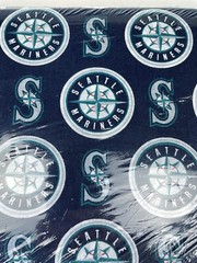 1 Yard Seattle Mariners Logo Bolt Fabric Material Cotton MLB Baseball