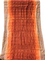 Pure Tussar Sari, Silk Fabric 5 Yard, Recycled Natural Vintage Fabric TSS3294