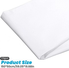 Versatile White Cotton Muslin Fabric 59″x19.6″ – Perfect for Embroidery Projects