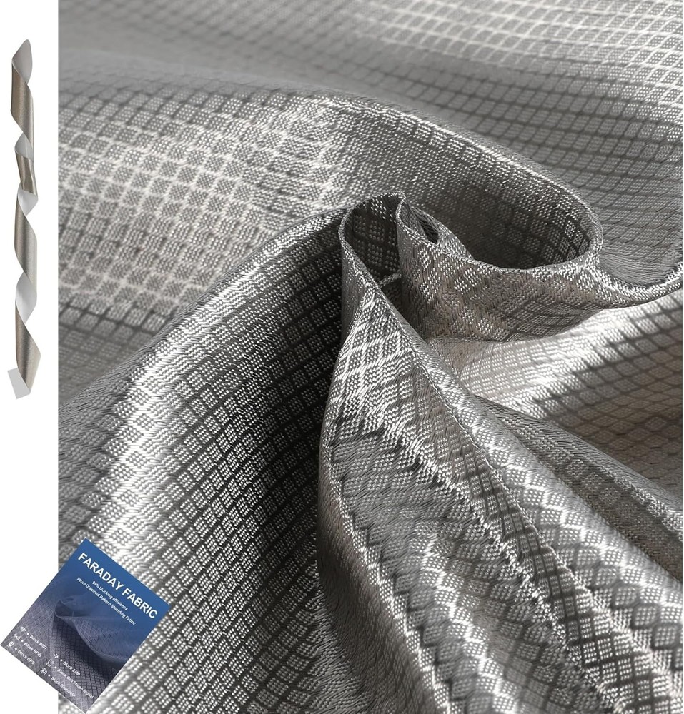 Faraday Fabric 1 Yard,Signal & GPS Blocking,Conductive Faraday EMP Proof Cloth,I