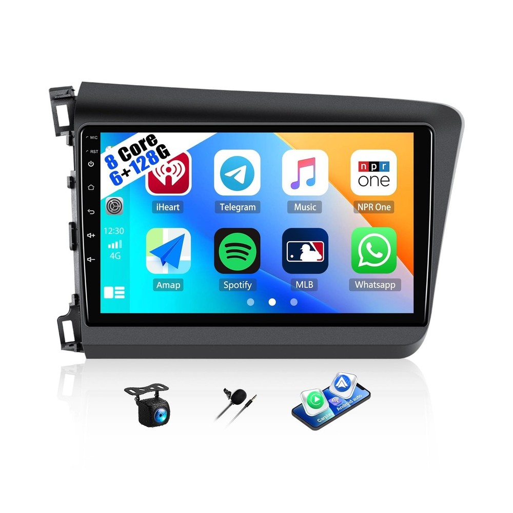 6+128G 8 Core Android 15 Car Radio Stereo for Honda Civic 2012 2013 2014 2015…