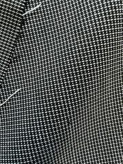 Fabric Poly/Viscose Black & White Microdot 58”x3.5 Yds One Way Stretch