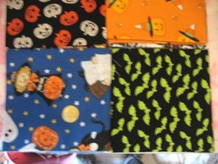 Fat Quarters FQ cotton bundle of 6 lot HALLOWEEN NOVELTY PRINTS 18X22″ pressed B