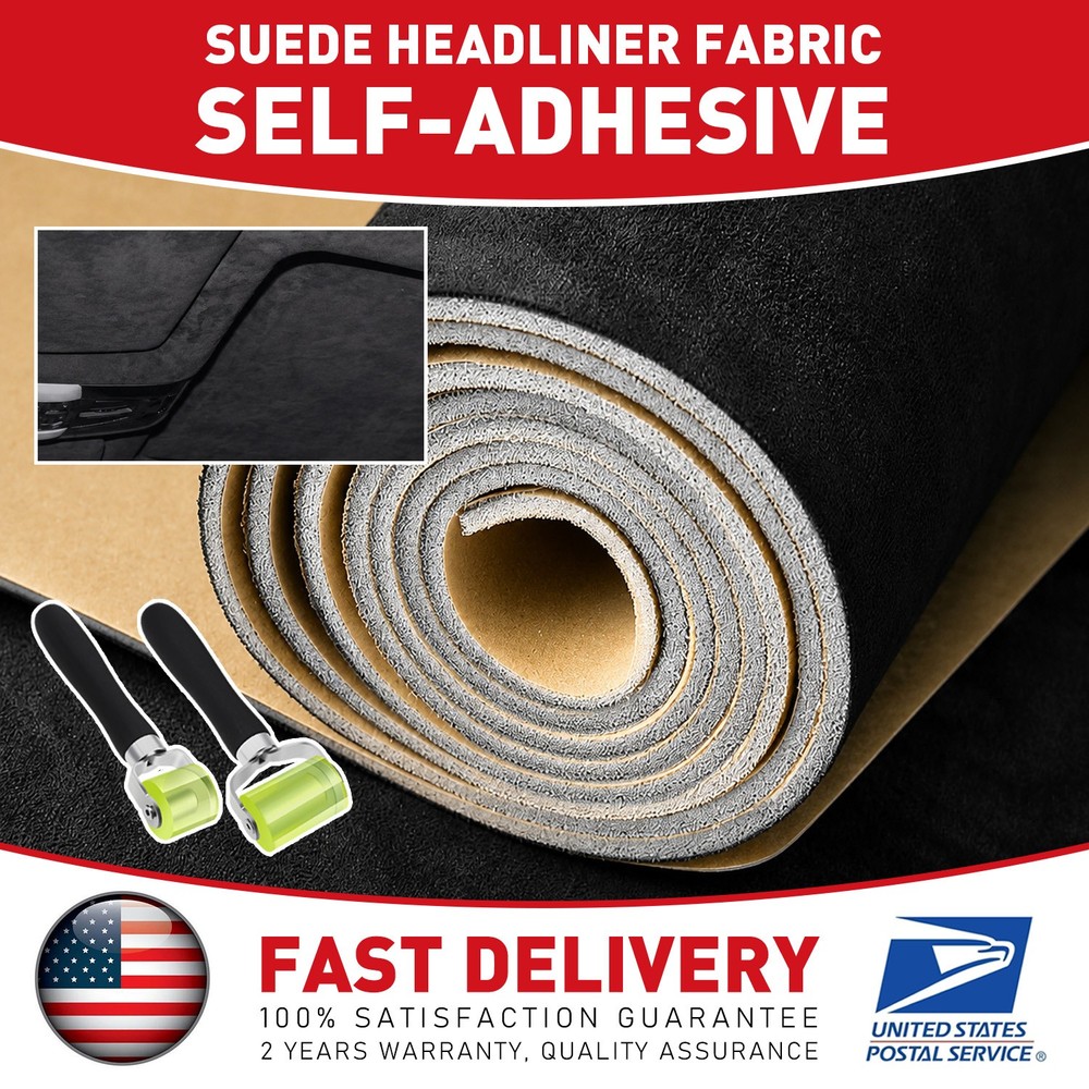 19×78″ 3mm Adhesive Suede Headliner Fabric for Car Interior Roof Upholstery Kit