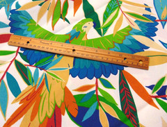 2013 Richloom Cotton Canvas Style Fabric Jungle/Macaw Birds 1yd x 56″