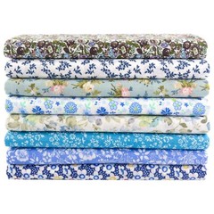 100% Cotton Craft Fabric -8 Pieces 20″x20″ Floral Cotton Fabric for Sewing Bu…