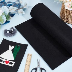 Felt Roll, Black Craft Felt Fabric, 118×15.7inch Nonwoven Felt Roll for DIY A…