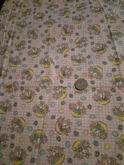 Easter Baskets Eggs Pastel Colors Checks Cotton Fabric 44″ X 30″
