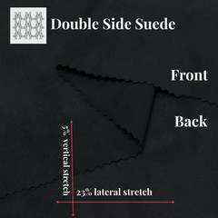 2 Way Stretch Microsuede Fabric 260 GSM (2 Yard) Polyester Heavy Weight Knit …